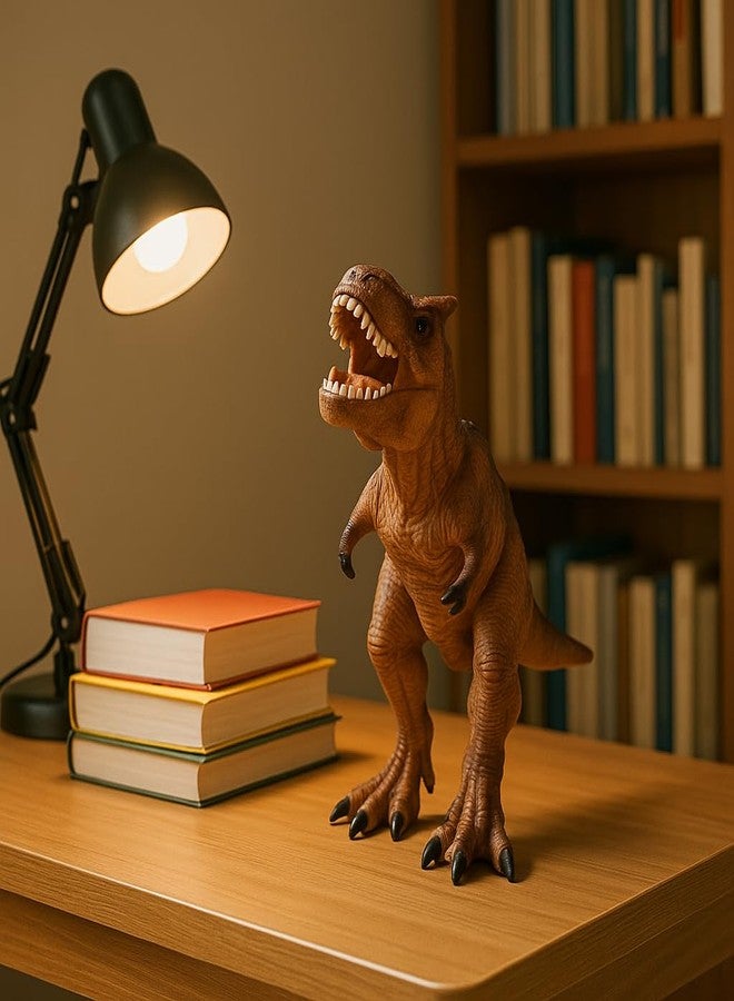 DTR Creation Piku Piku Musical T-Rex Dinosaur Toy 18cm - Brown Tyrannosaurus Rex Figure with Sound & Light | Realistic Jurassic Animal Toy for Kids | Educational Gift for Boys & Girls - Image 5